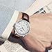 AMUDA Men's Quartz Wrist Watch, Waterproof Roman Numeral Business Casual Fashion Leather Watches with Classic Calendar Date Window and 30M Waterproof PU Strap