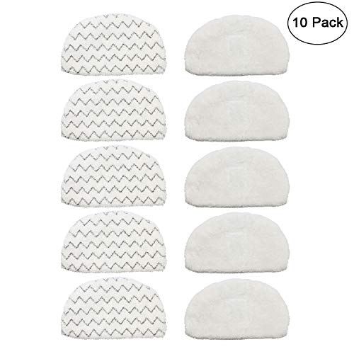 Extolife 10 Pack Steam Mop Replacement Pads for Bissell Powerfresh Steam Mop 1940 1806 1544 1440 Series, Model 19402 19404 19408 19409 1940A 1940F 1940Q 1940T 1940W B0006 B0017 2075A Part 5938
