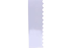 PME PS64 Tall Patterned Edge Side Scraper for Cake Decorating-Scallop, 10 in, Transparent
