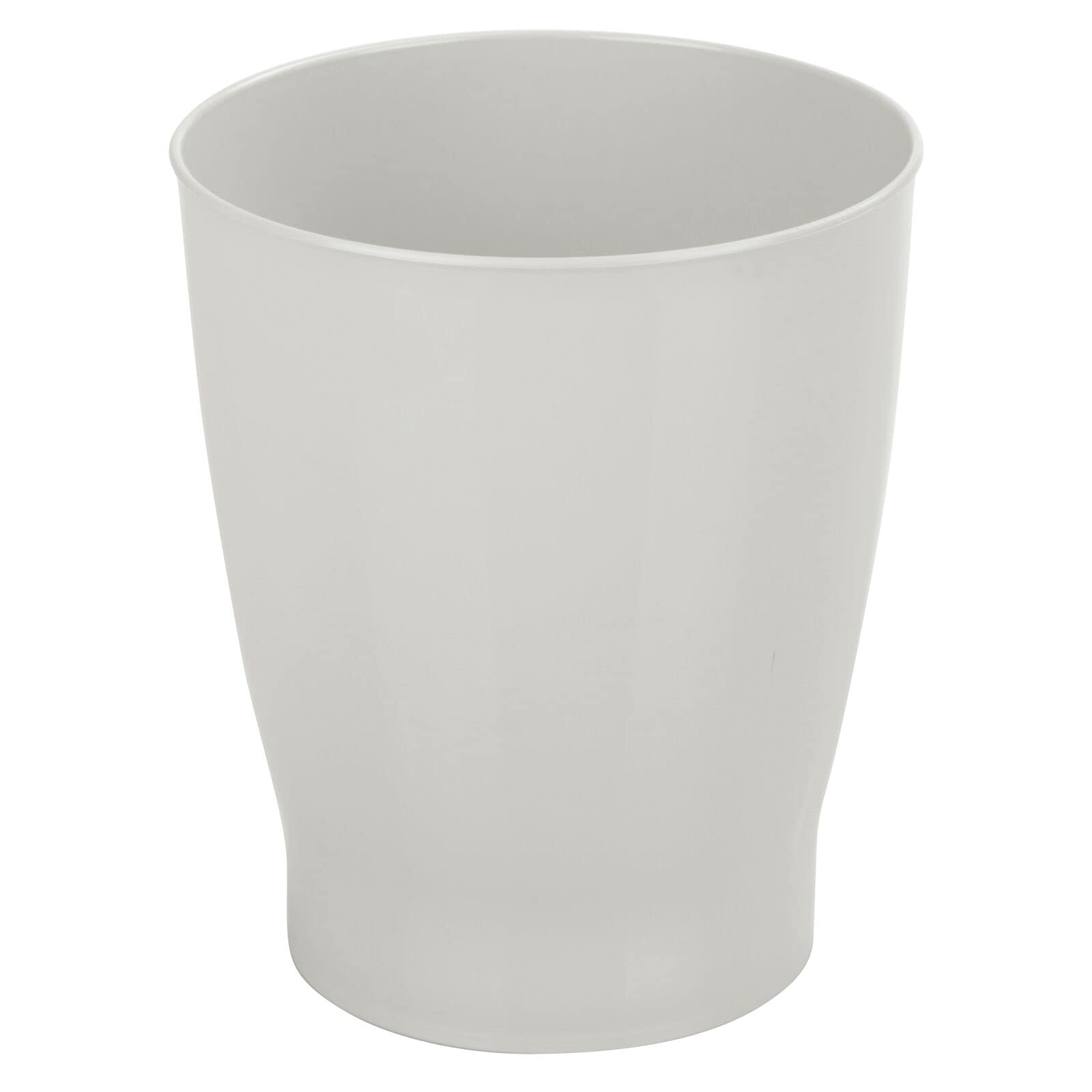 mDesign Bathroom Bin – Plastic Bedroom Bin & Rubbish Bin for Bathrooms, Home and Offices - Small Dustbin – Light Grey