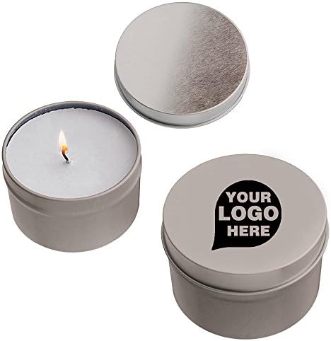 2 Oz. Vanilla Candle Tin - 200 Quantity - $1.49 Each - PROMOTIONAL PRODUCT / BULK / BRANDED with YOUR LOGO / CUSTOMIZED