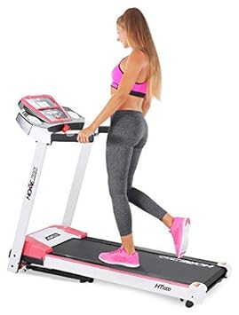 Miweba Sports elektrisches Laufband Ht1000 - Incline 6% - Klappbar - 1,75 Ps - 16 Km/h - 12+4 Laufprogramme - Tablet Halterun