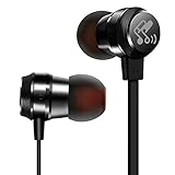 SoundPEATS M20 3.5mm Headphones In-Ear Wired Earphones Earbuds with Microphone - Black