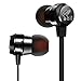 SoundPEATS In-Ear Headphones Ergonomic Comfort-Fit Earphones Stereo Earbud Headphones with Microphone (Noise Cancelling, Metal Housing, Flat Cable, In-line Control) - M20 Black