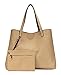 Scarleton Stylish Reversible Tote Handbag for Women, Vegan Leather Shoulder Bag, Hobo bag, Satchel Purse, Black/Natural, H18420131