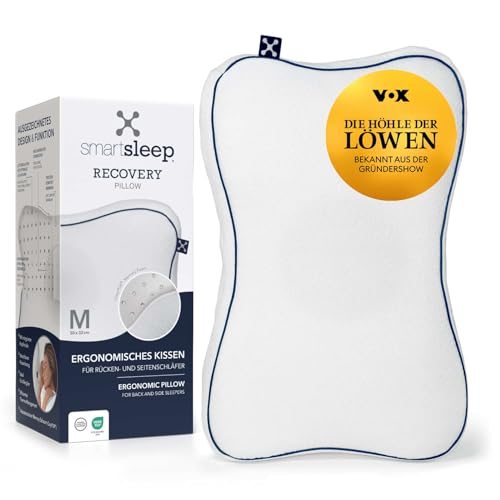 smartsleep Orthopaedic Pillow, Neck Support Pillow Recovery Pillow, Ergonomic Neck Pillow, Memory Foam Pillow with Head Recess for Back and Side Sleepers