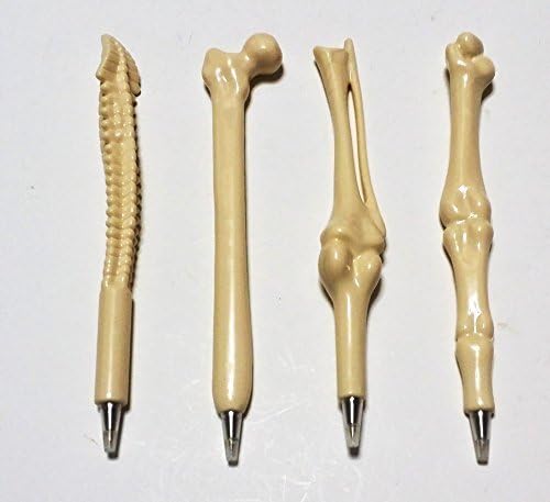 EOM Femur Finger Spine Tibia Fibula Bone Ball Pen Nurse Radiographer Gift Crazy Stationery Student Kid Prizes 4pcs White by EOM Novelty