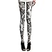 JOLLYCHIC Women's Skull Print Design Bodycon Leggings Workout Yoga Tights S