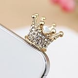 Wendy's Stores Anti Dust Plug for Apple iPhone 6/6 Plus iPhone 5/5S/5C,iPhone 4/4s ,iPad Mini iPad 2/3/4/5 ,iPod Touch 4/5,Samsung Galaxy S3/S4/S5 Note 2/3/4,HTC - Crown Crystal