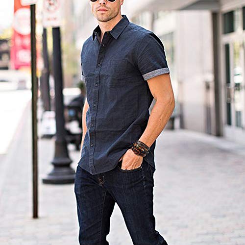 flintronic® Lederarmband, 4 Stück Geflochtene Armband Set, Lederarmband Geflochten Punk Rock Stil Größe Verstellbar für Männer & Frauen – Bild 5