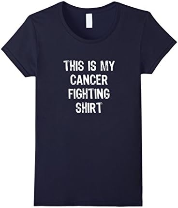 Womens This Is My Cancer Fighting T-Shirt Large Navy