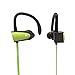 Monstercube Bluetooth Headphones Wireless Phoenix In Ear Earphones with Mic Stereo Sports Sweatproof Earbuds for Running, Gym, Yoga(Bluetooth 4.1, Secure Ear Hooks Design, 6 Hours Play)-Green