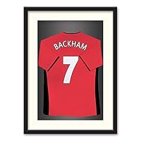 Athletes Jersey Theme Wall Art Black Framed Canvas Prints Home Decoration for Bedroom, Livingroom Ready to Hang - 23x31 inches