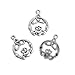 JGFinds Celtic Knot Charms, Triquetra Knot and Claddagh, Antiqued Silver Tone Charms, 100 Pack (50 of Each) - Tibetan, Rune Charm, Wiccan, or Celtic Jewelry