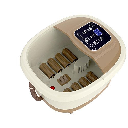 Foot Spa Bath Massager 8 Manual Rollers Massage with Infrare