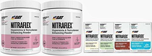 GAT Nitraflex 30svg Combo Pack W/4 Single Serving Packets(FruitPunchx2)