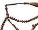 Exotic Schoutenia Wood Tasbih - 8mm Beads with 2 Matching Tassels & 9-Bead Counter Muslim Prayer Beads