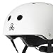 Triple Eight LIL 8 Dual Certified Sweatsaver Kids Skateboard and Bike Helmet with Padded Chin Buckle, White Glossy, (3922)