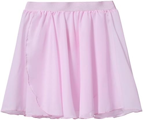 Girls' Dance Basic Classics Chiffon Collection Wrap Skirt From Fitdance ( 140, Pink )