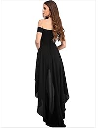 Vestido de cóctel asimétrico de mujer sin marca.