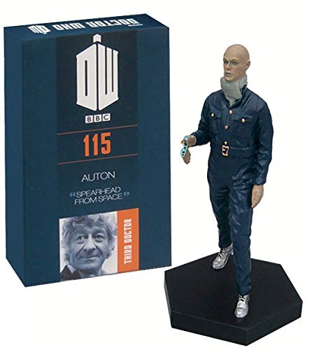 Official Licensed Merchandise Doctor Who Figurine Collection Auton From Spearhead From Space Hand Painted 1:21 Scale Collector Boxed Model Figure #115