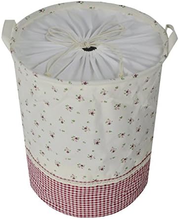 Betwoo Foldable Laundry Hamper Dirty Clothes Basket (Lid Floral)