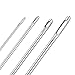 Shappy 4 Pieces Leather Stitching Needle with 4 Different Sizes for Leather Projects with Clear Bottle