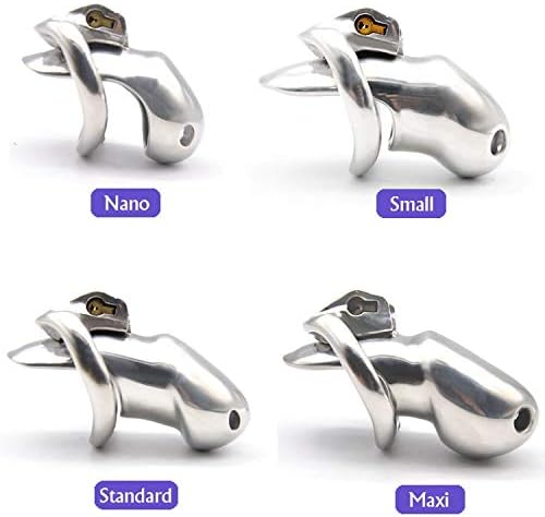 Constraint Non-Toxic Comfortable Sleek Toy, Comfortable Sleek Toy for Happy Flirting, Four Lengths of Cages are Available HAIWEHAO (Color : Nano cage, Size : 45mm snap Ring)