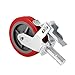 OrangeA Scaffolding Casters 8 X 2 Inch Scaffolding Polyurethane Wheel Set of 4 Scaffolding Caster Plastic Core PU Wheel Brake Lock Heavy Duty