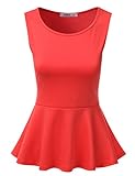 J.TOMSON Women's Peplum Sleeveless Tank Top (S-3XL)
