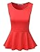 J.TOMSON Women's Peplum Sleeveless Tank Top (S-3XL)