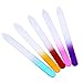 NYKKOLA Set of 5 Crystal Glass Nail Files Manicure -Rainbow