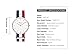 VIRTUE Men's Watches Silver-Tone Quartz Analog Nylon Band with Red and Navy