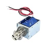 Uxcell a12120600ux0144 Stroke Open Frame Electric Linear Solenoid, DC 12V, 5.6 Ohm, 1 kg Force, 10 mm