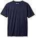 Duofold Boys' Big Double Dry Short Sleeve Tee, Navy, Large