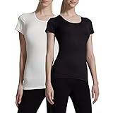 32Degrees Weatherproof Womens Cool Tee 2 Pack Black and White