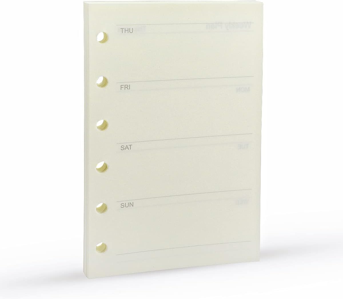 A7 Planner Refill, A7 Agenda Refill for Filofax, 6 Hole/100gsm, 4.84 x