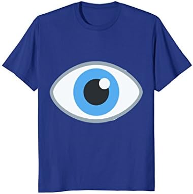 Mens EVERYDAY EMOJI | OPEN WIDE BLUE EYE BALL EMOJI T-SHIRT XL Royal Blue