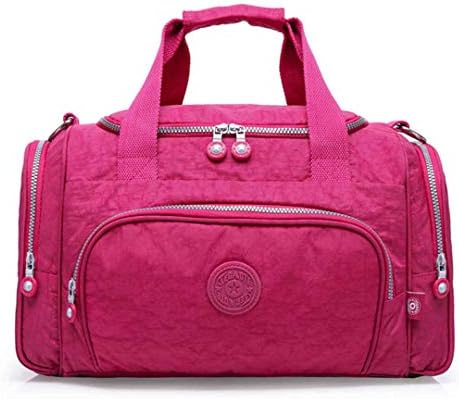 Men's Travel Carry On Luggage Duffel Bags Tote Large Weekend Bag Overnight Waterproof Burgundy