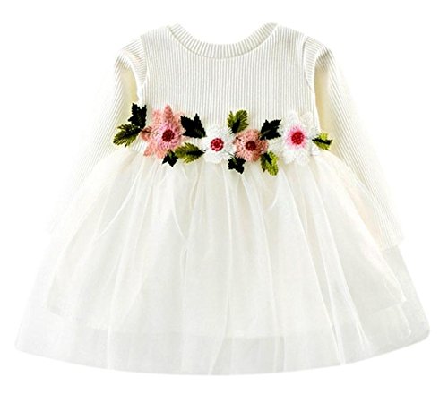 Guandiif Baby Toddler Girls Jersey Dress Long Sleeve Floral Tutu |  Desertcart Botswana
