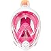 Tribord EasyBreath Full Face, Anti-Fog, Hypoallergenic Silicone Facial Lining Snorkeling Mask, Pink, M/L