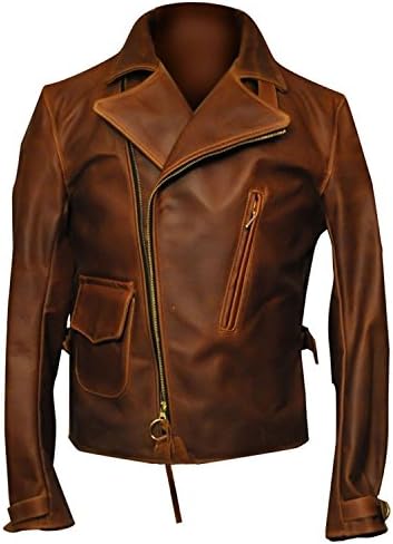 Captain America The First Avenger Motorcycle Leather Jacket (Small)