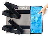 Large Hot and Cold Therapy Gel Pack with Wrap by Cureve (12" x 15") - Reusable Ice Pack with Wrap to Treat Injuries, Aches and Pains on Hip, Knee, Side, Back and Shoulder