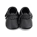 Binmer(TM) Baby Kids Tassel Soft Sole Leather Shoes Infant Boy Girl Toddler Shoes (0~6 Month, Black)
