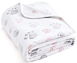 Allisandro 350 GSM-Super Soft and Premium Fuzzy Flannel Fleece Pet Dog Blanket, The Cute Print Design Washable Fluffy Blanket for Puppy Cat Kitten Indoor or Outdoor, White, 31" x 24"