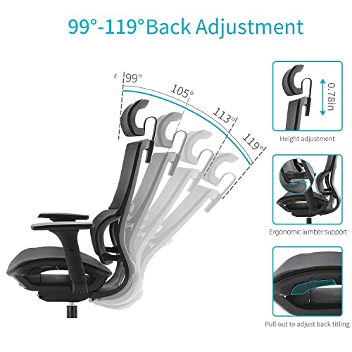 XUER Ergonomic Office Chair Home Office Desk Chair with Adaptive