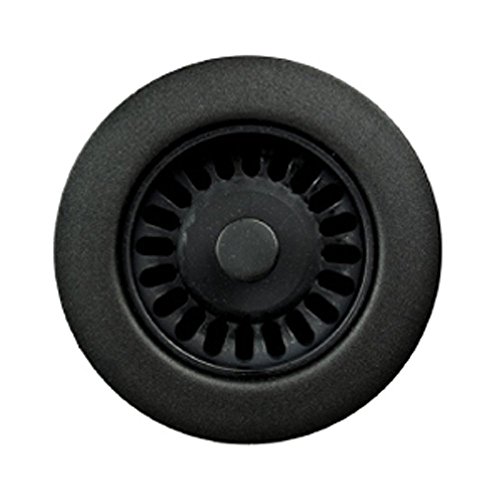 Houzer 190-9265 Sink Strainer for 3.5-Inch Drain Openings, Matte Black (Certified Refurbished)