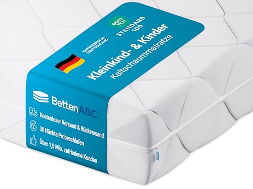 BettenABC Matratze für Babys & Kleinkinder - 70x140 cm - Spezieller Härtegrad & Oeko-TEX-Zertifiziert - Optimale Hygiene Dank abnehmbarem & waschbarem