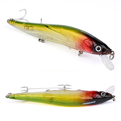 Proberos Crankbaits Set Lure Fishing Hard Baits Swimbaits Boat Ocean Topwater Lures Kit Fishing Tackle Hard Baits Set For Trout Bass Perch Fishing Lures Set (ST50) - Thumbnail 2