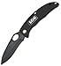 SOG Specialty Knives & Tools SP53-CP Slipzilla Knife with Straight Edge Folding 3.2-Inch Steel Drop Point Blade with G10 Handle, Hardcase Black Finish
